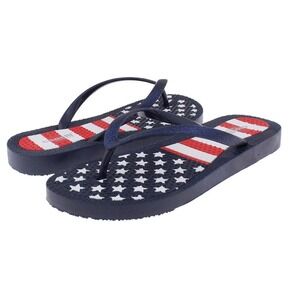 Capelli New York Women's Patriotic American Flag Flip Flops‎ Sandals 9